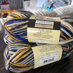 Rainbow classic purl essence Acrylic Yarn collegiate blue yellow 3 skeins